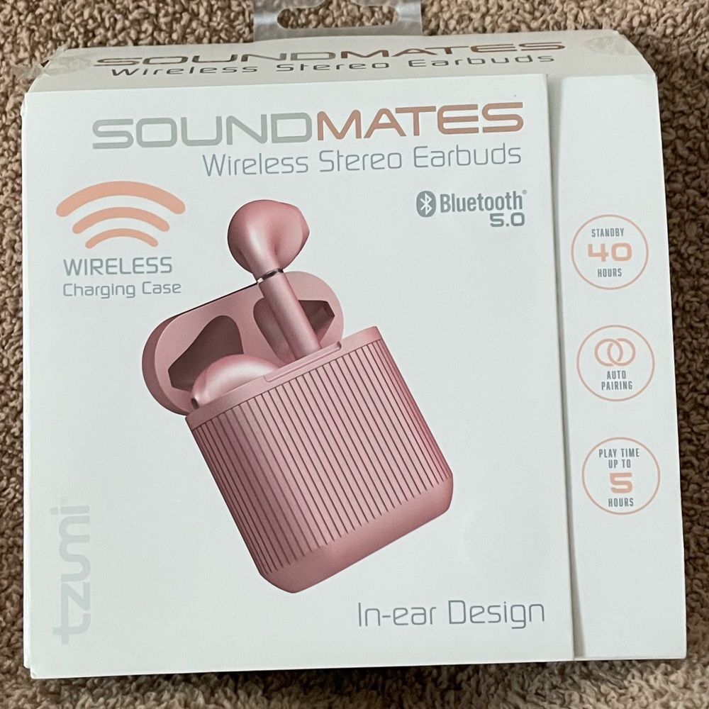 SOUNDMATES Wireless Stereo Earbuds. Bluetooth 5.0